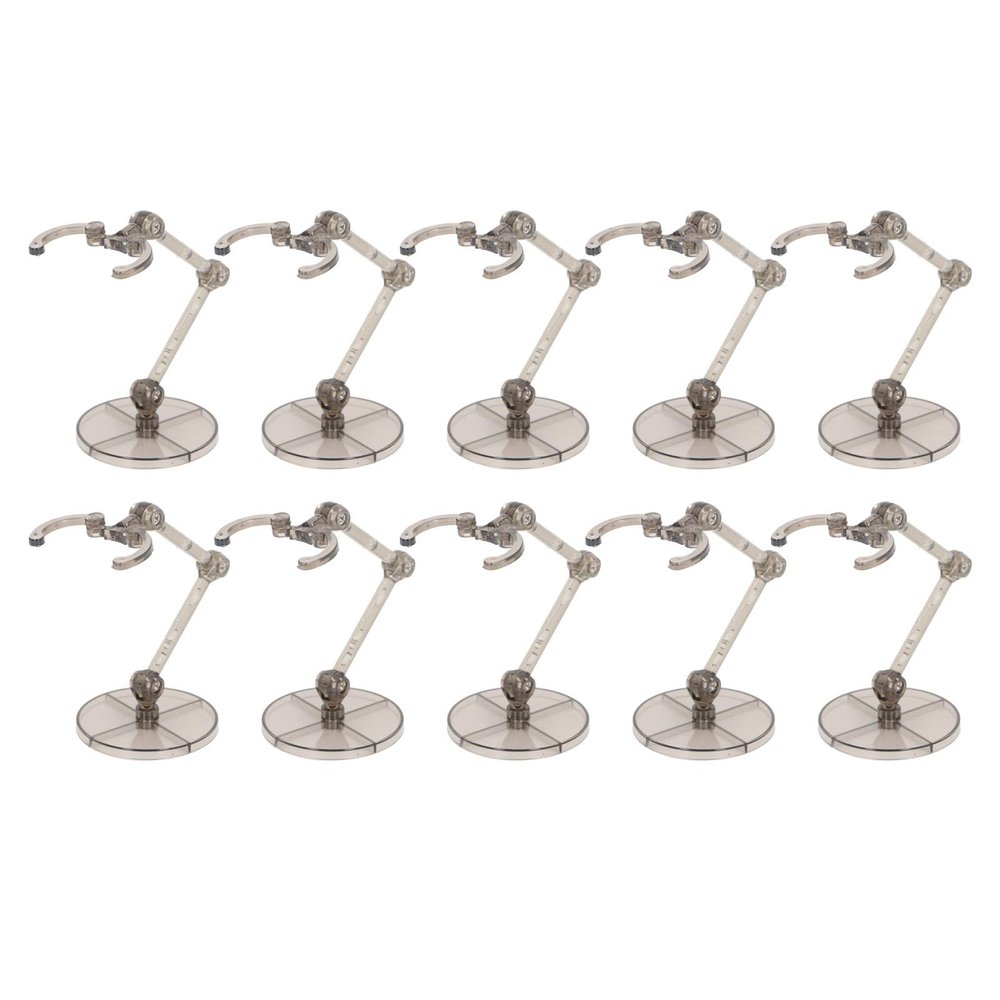 10 Sets Dolls Support Frame Action Figure Stand With Transparent Holder For 6 Inch Modes, For Human Shaped Doll Series (Translucent Black)