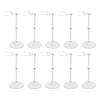 POENVFPO Doll Stand Base, 10 Pieces Action Figure Stand Display Holders for 6 Inch Modes Plastic Support Frame for Human Shaped Doll Series (White) view 1
