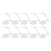 POENVFPO Doll Stand Base, 10 Pieces Action Figure Stand Display Holders for 6 Inch Modes Plastic Support Frame for Human Shaped Doll Series (White) view 2