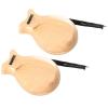 2 Pcs Traditional Flamenco Castanets Spanish Castanets with String Wooden Hand Percussion Music Instrument for Beginner view 4