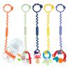 Toy Straps for Baby, Silicone Toy Straps for Stroller, Toy Safety Straps for Toy, Sippy Cup Straps, Adjustable Toy Holder for Stroller, High Chair - BPA Free (A-multi-5pk) view 1