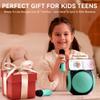 All Rounder Karaoke Machine for Kids Teens, Portable Bluetooth Karaoke Speaker with Two Mics, Voice Changer, Light Effect, Bass Tremolo, Gifts Toys for Girl, Supports USB/TF/AUX for Home Party (Green) view 3