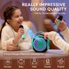 All Rounder Karaoke Machine for Kids Teens, Portable Bluetooth Karaoke Speaker with Two Mics, Voice Changer, Light Effect, Bass Tremolo, Gifts Toys for Girl, Supports USB/TF/AUX for Home Party (Green) view 4
