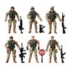 KEYUM Military Soldier Action Figures, 6Pcs Military Soldier Toys for Boys 3 4 5 6 7+ Year Old, 4-Inch Toy Figure & Playsets with Weapon Accessories, Cake Topper view 1