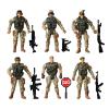 KEYUM Military Soldier Action Figures, 6Pcs Military Soldier Toys for Boys 3 4 5 6 7+ Year Old, 4-Inch Toy Figure & Playsets with Weapon Accessories, Cake Topper view 2