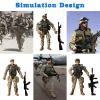 KEYUM Military Soldier Action Figures, 6Pcs Military Soldier Toys for Boys 3 4 5 6 7+ Year Old, 4-Inch Toy Figure & Playsets with Weapon Accessories, Cake Topper view 3