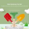 Child Gardening Tool Set 3 Piece Childrens Garden Tools with Wooden Handle Trowel Rake Shovel Mini Plants Transplanting Miniature Planting Indoor for Flower view 4