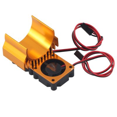 540/550 RC Motor Heat Sink, RC Motor Heatsink, Electric Engine Motor Heatsink for 1/10 Scale Electric RC Car (Gold)