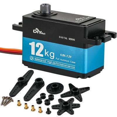 Wishiot TD-9412 12KG Low Profile Servo Full Metal High Torque RC Digital Servo 180 IP67 Waterproof Servo High Speed for 1/10 RC Car