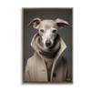 Stupell Industries Chic Fashion Greyhound Framed Floater Canvas Wall Art Design by Roozbeh Bahramali view 1
