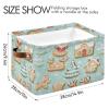 STAYTOP Christmas Cookies Large Storage Basket 2PCS,Collapsible Toy Storage Bin Laundry Basket with Handle,Used for Home Closets, Offices, Bedrooms view 3