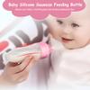 WAJIAYON Baby Food Feeder 4 Pack Silicone Baby Food Dispensing Spoon-3 oz Squeeze Feeding Spoons with Suction Cup for Boys Girl Kids Toddlers - Self Feeding Bottle Spoon-Peach Pink view 4