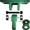 ABUSA Heavy Duty Swing Sets Brackets Including 2 Green A-Frame Swing Set Brackets 2 Green Swing Seats and 4 Greenn Swing Hangers for Playground Equipment Mounting Parts Hardware Included (G007) view 3