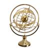 DONGDAWAN Copper Ornaments European Style Simple Rotating Globe Metal Ornaments Office Desktop Globe Ornaments Study Metal Crafts Desktop Decorations view 1