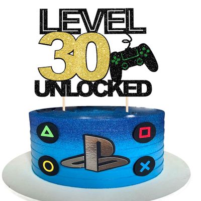 1 Pack 30th Birthday Video Game Cupcake Toppers Gaming Level Unlocked Game On Controllers Cupcake Picks Game Theme Baby Shower Kids Boys Girls 30th Birthday Anniversary Party Cupcake Decorations