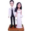 Custom Bobbleheads Wedding Couple Figurine White Bride and Groom Cake Topper Toy for Private Collectibles Sculpture Handmade Clay Figurine view 1