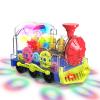 Gofimyee Light Up Train Toy for Toddlers: Transparent Gear Car Toy for Kids with Cool Light and Music Educational Crawling Toys for Baby Boys and Girls view 1