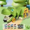 Garende Dinosaur Swallowing Truck for Kids Dinosaur Car Vehicles Playset Dinosaur Devourer Truck for Children Gift Toys Preschool, 12 Small Cars view 2