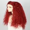 LeMarnia Long Curly Red Wig with Bun for Women Halloween Cosplay Wig Anime Costume Party Wig view 3
