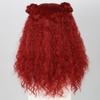 LeMarnia Long Curly Red Wig with Bun for Women Halloween Cosplay Wig Anime Costume Party Wig view 4