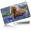 24" x 14" Zoned TCG Playmat, Non Slip Rubber MTG Game Mat, Lavender Horse view 1
