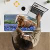 24" x 14" Zoned TCG Playmat, Non Slip Rubber MTG Game Mat, Lavender Horse view 2