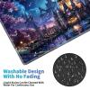 24" x 14" TCG Playmat, Non Slip Rubber MTG Game Mat, Starry Sky Castle view 4