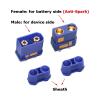 5Pairs QS8-S Battery Connector Anti-Sparking High Current Adapter Joint Gold-Plated Brass Power Plug for RC Electric Motors(5pairs Black) view 3