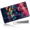 Dikoer for MTG Playmat 24 x 14 Inches & Storage Bag, Card Playmat with Zones and Stitched Commander Deck Gaming Desk Mat Card Gameplay Pad for MTG TCG Trading Card Battle Game, Headphone Lion view 1