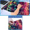 Dikoer for MTG Playmat 24 x 14 Inches & Storage Bag, Card Playmat with Zones and Stitched Commander Deck Gaming Desk Mat Card Gameplay Pad for MTG TCG Trading Card Battle Game, Headphone Lion view 3