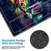 Dikoer for MTG Playmat 24 x 14 Inches & Storage Bag, Card Playmat with Zones and Stitched Commander Deck Gaming Desk Mat Card Gameplay Pad for MTG TCG Trading Card Battle Game, Headphone Lion view 4
