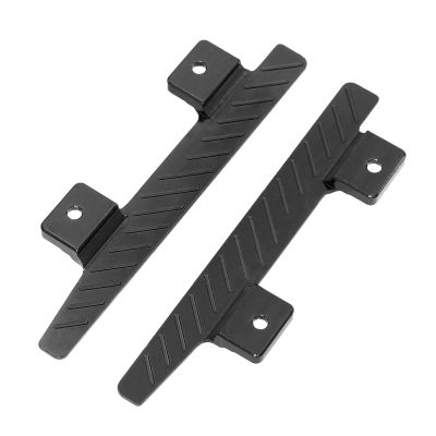 for MN82 LC79 MN78 Aluminum Side Pedal Modification Left Right Foot Pedals for MN 82 1/12 RC Crawler Car Replacement Upgrade Parts(Black)