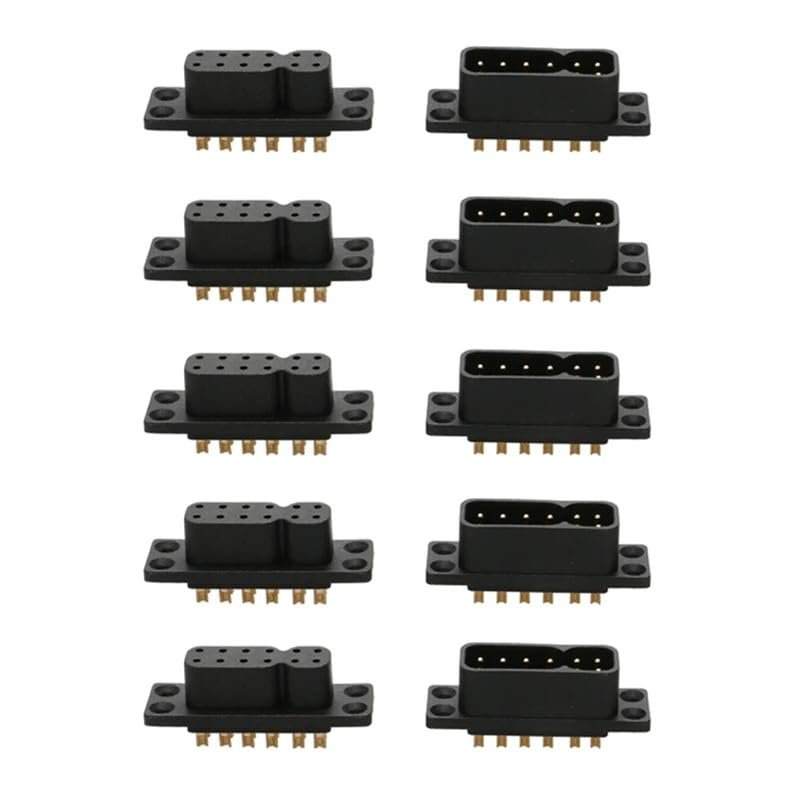 5Pairs Fixed Wing Aircraft Model JY6P JY12P 6 Pin/12 Pin Quick Release Male Female Plug Brushless Motor Servo RC UAV Connector(5pairs JY12P)
