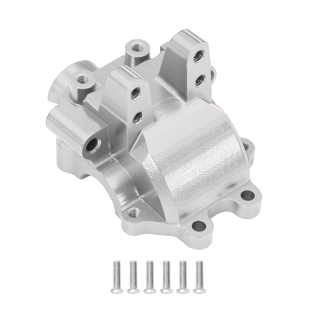 1/14 for MJX H14BM 14210 14209 Aluminum Front Upper Under Gearbox Covers Differential Case for RC Car Upgrade Spare Part 14160 14161(Silver 14160)