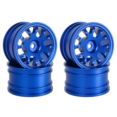 4PCS Aluminum Wheel Rim Tire Hub 42x25mm Hex 12mm RC Upgraded Parts for Tamiya M03 M04 M05 M06 M07 M08 MB-01 XM-01 MF01-X RC Car, Type C-Blue