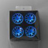 4PCS Aluminum Wheel Rim Tire Hub 42x25mm Hex 12mm RC Upgraded Parts for Tamiya M03 M04 M05 M06 M07 M08 MB-01 XM-01 MF01-X RC Car, Type C-Blue view 3