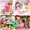 121Pcs Play Kitchen Accessories, Kids Kitchen Playset, Pretend Play Food Tea Party Set, Toy Kitchen Kids Cooking Real with ApronChef Hat, Utensils Cookware PotsPans, Toy Organizer, Toddler Toys Gift view 2