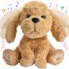 GOBRILLFUN Interactive Singing Plush Toy - Dog Stuffed Animals Record & Repeats What You Say, 8 Songs, Head & Ear Movements, Birthday for Toddlers Age 3 4 5 6 (10.2' Goldendoodle Toy) view 1