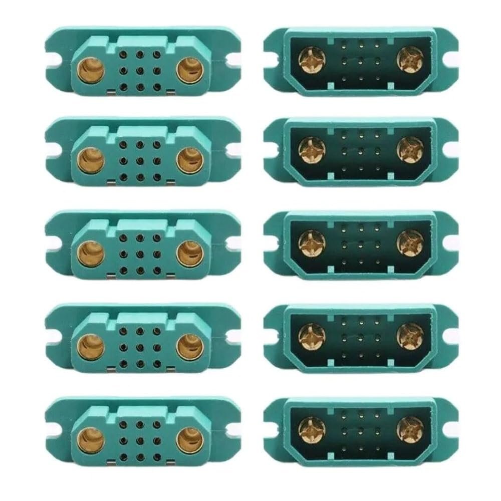 5Pairs VTOL 9+2 Connector Servo Signal Wire Adapter Male Female Quick Plug with Power Supply for RC Drone Fixed-Wing Aircraft