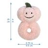 Doindute Baby Pumpkin Soft Rattle Toy, Plush Pumpkin Infant Shaker Rattle Easy-Grasp Stuffed Animal Toy, Gifts for Newborns Babies Toddlers Boys Girls, Pink, 6 Inches view 2