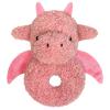 Doindute Baby Dragon Soft Rattle Toy, Plush Dinosaur Infant Shaker Rattle Easy-Grasp Stuffed Animal Toy, Gifts for Newborns Babies Toddlers Boys Girls, Pale Red, 6 Inches view 1