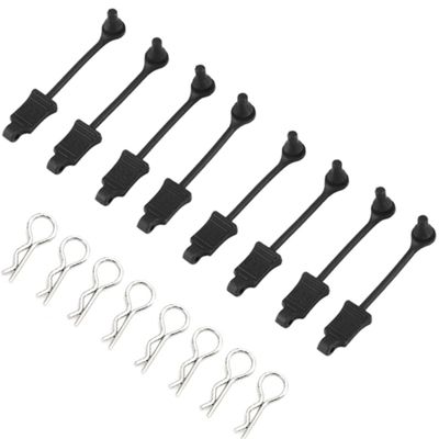 2 Sets RC Body Clip Retainer for Arrma 1/7 Big Rock Felony Fireteam Infraction Limitless Mijave 1/8 Kraton Notorious Outcast Talion Typhon Upgrade Parts, #AR390178#ARAC3447(Silver