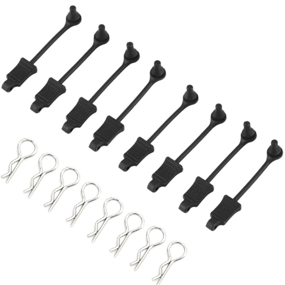 2 Sets RC Body Clip Retainer for Arrma 1/7 Big Rock Felony Fireteam Infraction Limitless Mijave 1/8 Kraton Notorious Outcast Talion Typhon Upgrade Parts, #AR390178#ARAC3447(Silver