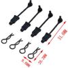 2 Sets RC Body Clip Retainer for Arrma 1/7 Big Rock Felony Fireteam Infraction Limitless Mijave 1/8 Kraton Notorious Outcast Talion Typhon Upgrade Parts, #AR390178#ARAC3447(Silver view 3
