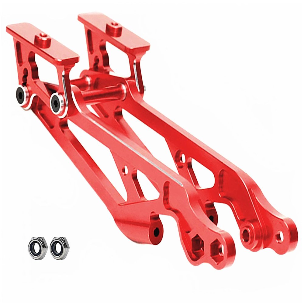 Aluminum Heavy Duty Rear Wing Mount Upgrades for Arrma 1/8 Kraton Notorious Typhon Outcast TalionReplacement of #AR320347Red
