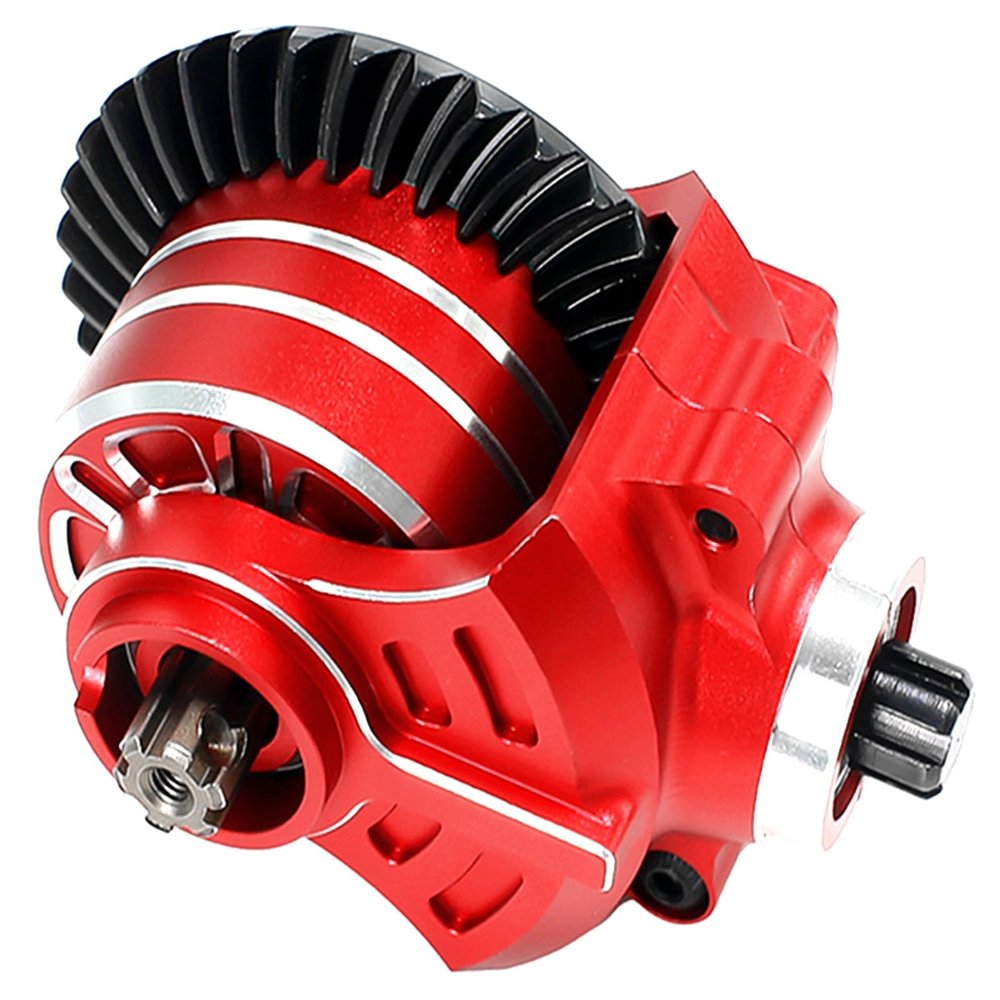 37T/13T Metal Gear F/R Transmission Module Set Upgrade Parts for 1/10 Arrma Big Rock Granite Kraton Outcast Senton Vorteks 3S 1/8 Infraction Mojave Typhon 3S,Replacement of #ARA311156(Red)