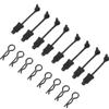 2 Sets RC Body Clip Retainer for Arrma 1/7 Big Rock Felony Fireteam Infraction Limitless Mijave 1/8 Kraton Notorious Outcast Talion Typhon Upgrade Parts, #AR390178#ARAC3447(Black view 1