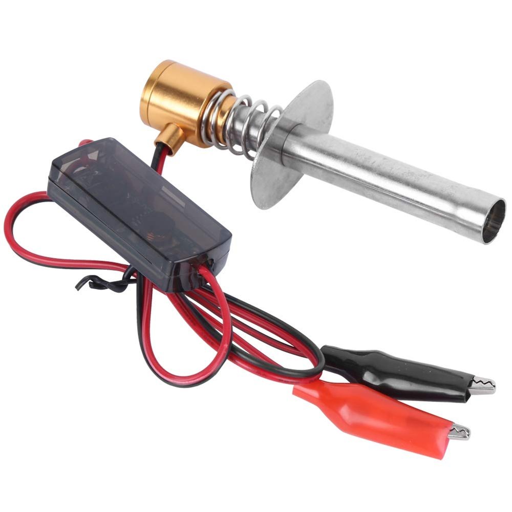 Gold RC Glow Plug Starter Igniter RC Engine Igniter RC Model Gasoline Car Automatic Ignition Starter Accessory Fit for HSP 94122 94188 RC Car and 1/8 1/10 Model Oil Car