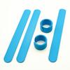BRANDWINLITE Wholesale Colored Silicone Rubbber Slap Bracelets wristbands for Kid's Toys,Party Favors,Kindergarten Playing,Classes Funny,Carnival RewardsDIY Marker Painting & Reuse;Gift Papers wrapping or Cables Rolling Holders-Sky Blue view 3