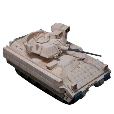 CHICHIYANG 1/43 Unassembled Paper US M2 Bradley Infantry Fighting Tank Model Military Tank Army Armored Model Car Military Vehicle